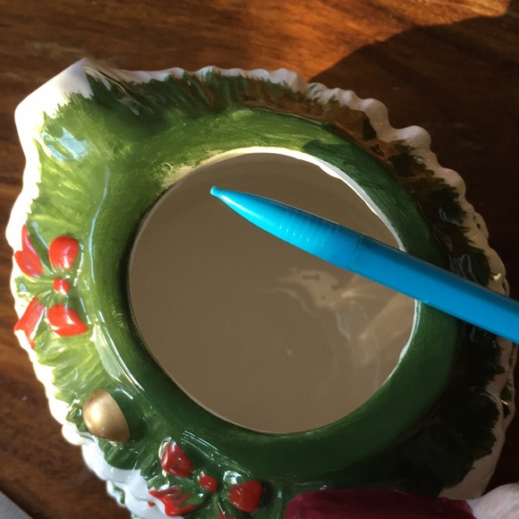 World Bazaar Cute Teddy Bear in Santa Suit Christmas Tree teapot hand painted - Picture 11 of 13